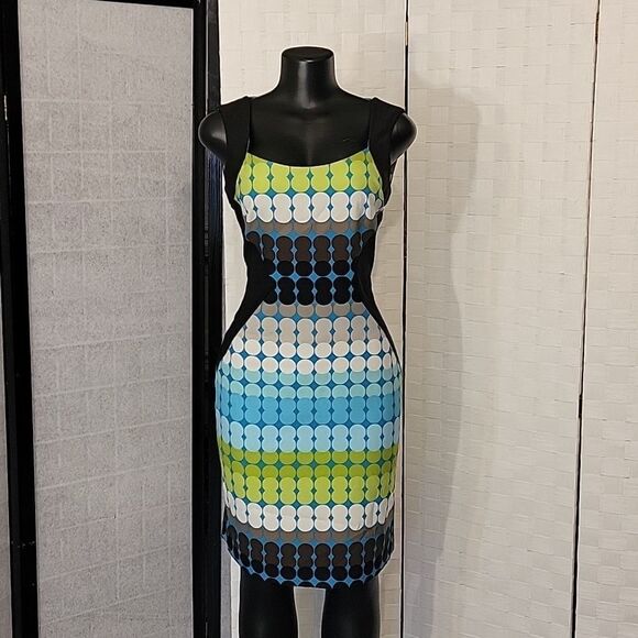 BRAND NEW LONDON TIMES MULTI-COLOR POLKA-DOT WOMEN'S DRESS - Picture 3 of 14